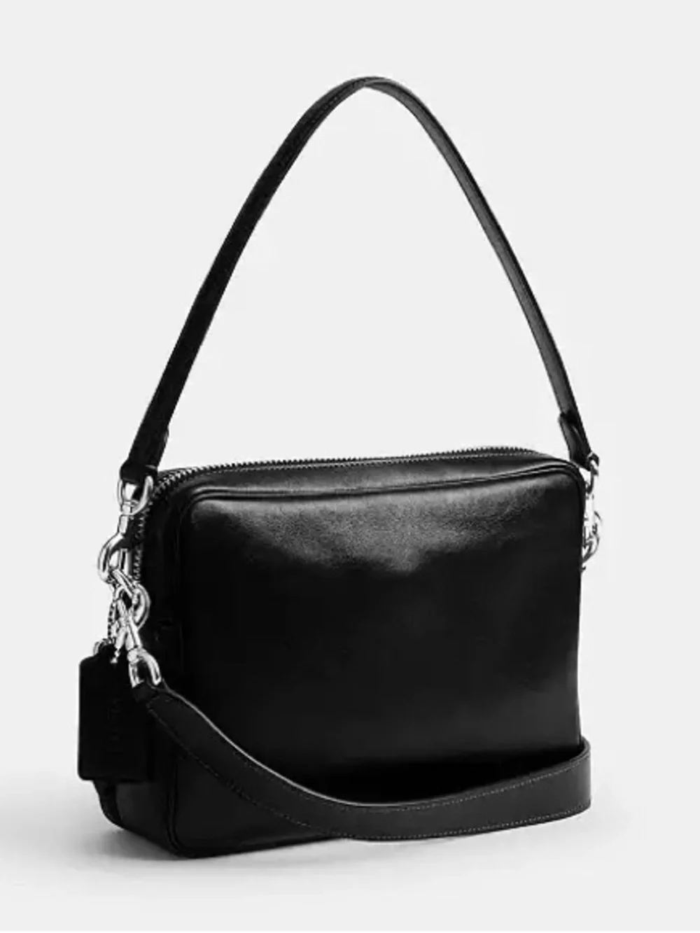 Coach Dakota Crossbody Bag with 2 Straps Silver/Black Smooth Leather CDS83 NWT